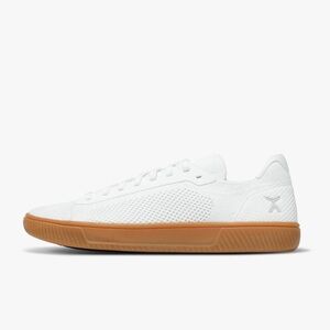 Flux Footwear Adapt Knit Trainers
 Women's White Sneakers with Tan Sole